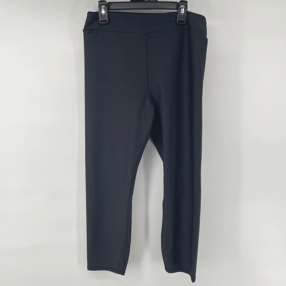 Alo Yoga Leggings Womens L Black Cropped Solid High Waist Activewear